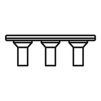 Bridge construction icon representing civil engineering and infrastructure vector