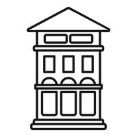 Three storey building with balcony and attic showing modern architecture vector