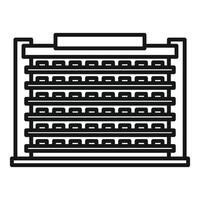 Big supermarket building with many floors and a signboard for commerce vector