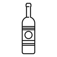 Wine bottle with blank label for branding and design vector