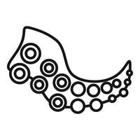 Octopus tentacle showing suction cups icon outline style vector