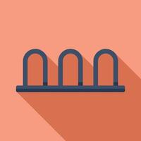 Empty bicycle parking rack standing on a pink background vector