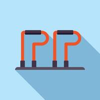 Parallel bars with soft handles for push ups is standing on the floor vector