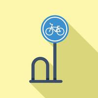 Bicycle parking sign showing parking space for cyclists vector