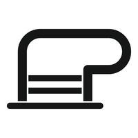 Public transport stop with bench sign icon vector