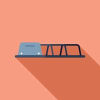 Metal handrail with platform for obstacle course vector