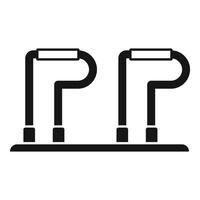 Double parallel bars for rehabilitation training icon simple style vector