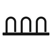 Empty bicycle parking rack icon showing parking space for bikes vector