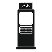 Terminal for renting bicycles showing blank screen vector