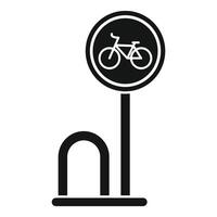 Bicycle parking sign showing parking allowed with bicycle symbol vector