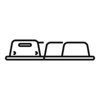 Empty bicycle parking rack standing on white background vector