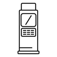 Payment terminal processing credit card transaction with pin code vector