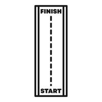 Finish line marking start and finish points for a race vector