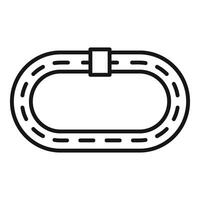 Top view of running track with finish line for athletics championship vector
