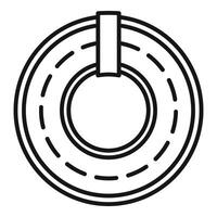 Bearing icon showing mechanical part for rotation vector