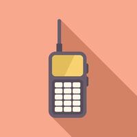 Walkie talkie showing long shadow on pink background vector
