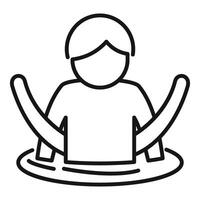 Man drowning and raising hands for help asking for rescue vector