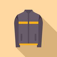 Modern worker jacket with collar and zipper keeping you warm in flat design vector