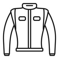 Modern winter jacket protecting from cold weather vector