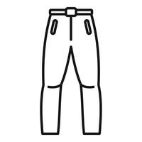 Hiking pants with belt icon showing outdoor apparel vector