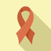 Orange ribbon is symbolizing multiple sclerosis and leukemia awareness vector
