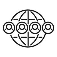 Global communication network connecting people around the world vector