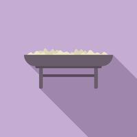 Gold mining washing table separating gold from dirt vector