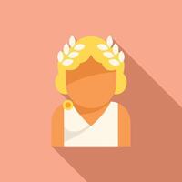 Blond man wearing a laurel wreath as a symbol of victory vector