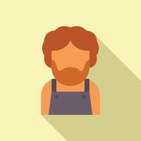 Construction worker avatar showing a builder wearing dungarees vector