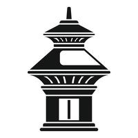Traditional nepalese pagoda style building representing buddhist culture and architecture vector