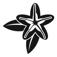 Exotic star shaped flower blooming in black and white vector