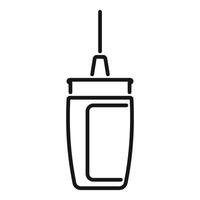 Matcha tea ceremony preparation using chasen whisk in bowl icon vector
