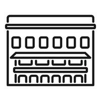 Train station building with platform for public transport vector