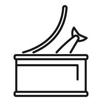 Open tin can with fish tail and key opening vector