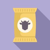 Large bag of cattle feed is sitting on a surface vector