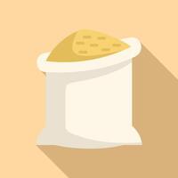Full bag of grain flour or sugar standing upright vector