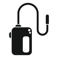 Electronic cigarette device icon showing vaporizer for vaping vector