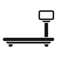 Simple icon of a digital scale used for weighing products in a shop vector