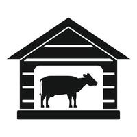 Cow standing in a farm building for livestock breeding vector