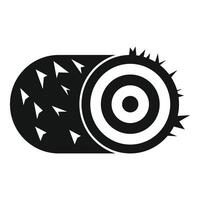 Spiky target transforming into multiple arrows symbolizing reaching your goal vector