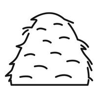 Simple line drawing of a haystack for farm animals vector