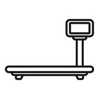 Electronic scale showing empty display for measuring weight vector
