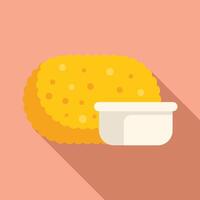Crunchy chicken nugget with dipping sauce on pink background vector