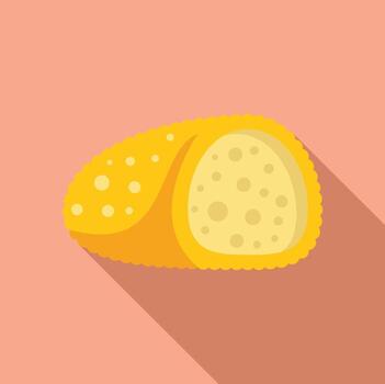 sabroso salchicha rodar con un dorado marrón corteza es siendo servido para un abundante bocadillo vector