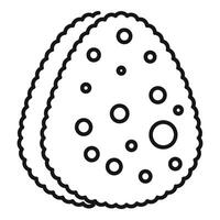 Round cracker with salt forming a pile icon vector