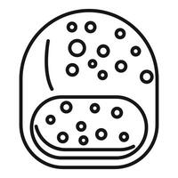 Petri dish with agar for growing bacteria under microscope vector