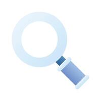 An icon of magnifier that is suitable for search, zoom, and discovery functions in digital interfaces vector