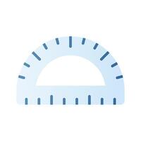 A precise and creative protractor icon, suitable for measuring angles and geometric functions vector