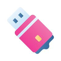 A unique USB icon, symbolizing data transfer, connectivity, and technology in digital interfaces vector