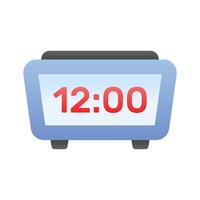 A stylish table clock icon, ideal for indicating timekeeping and scheduling functions vector